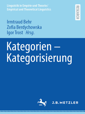 cover image of Kategorien – Kategorisierung